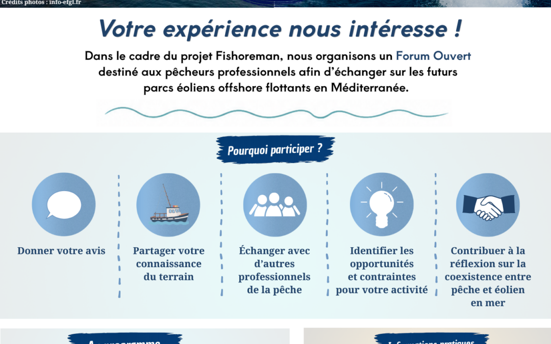 Vendredi 25 juin : Pêche professionnelle et Eolien offshore flottant dans l&rsquo;Occitannie
